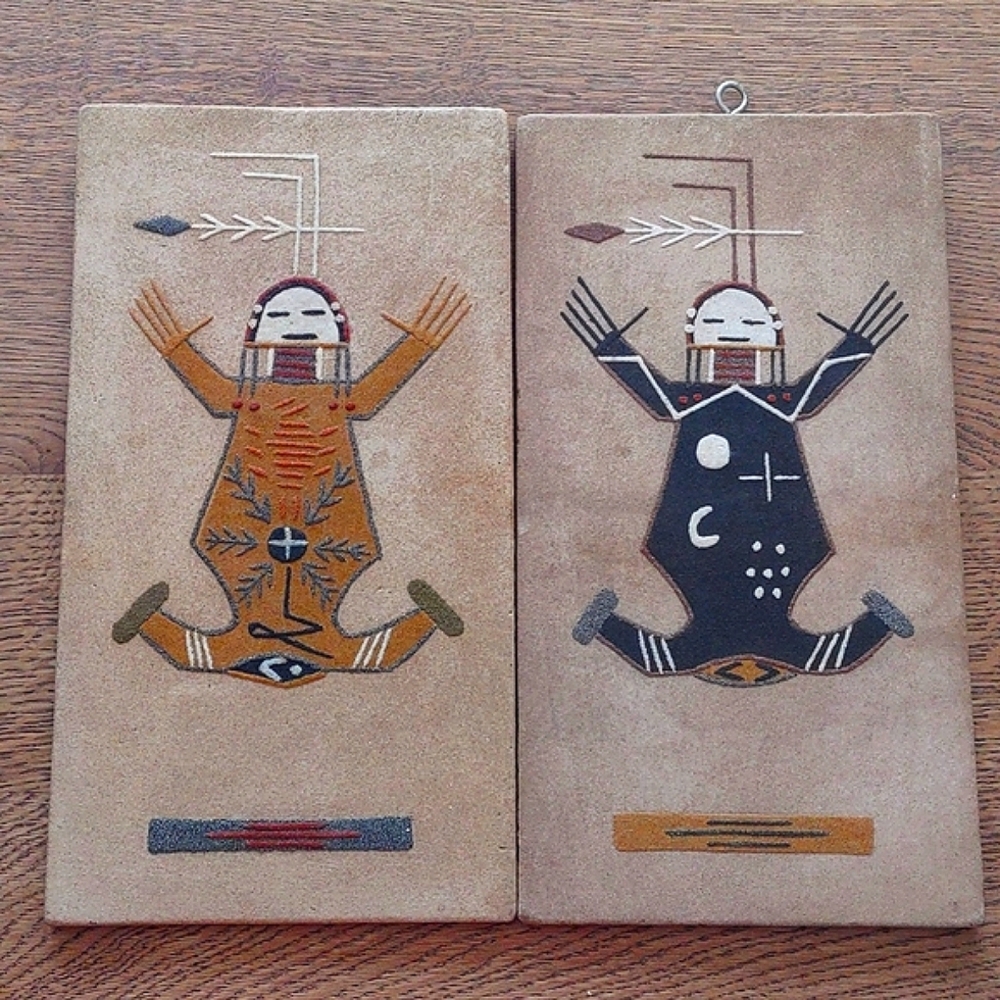 Father Sky and Mother Earth Native Sand Painting Sand Art